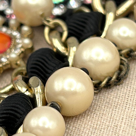 Rare Vintage Betsey Johnson Pigs Fly Polka Dot Pearl Heart Piggy Necklace 18-20” - Picture 8 of 14